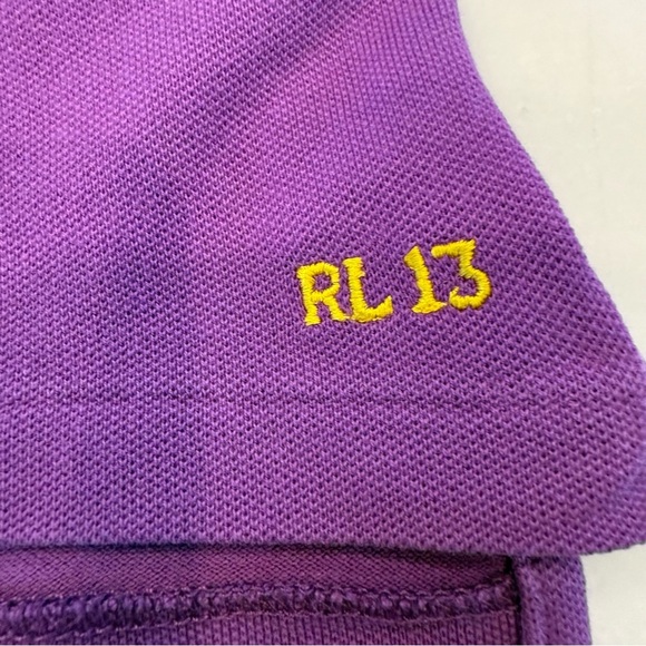 Ralph Lauren Women’s Big Pony Polo Purple Shirt Classic RL Size Large - Picture 5 of 10